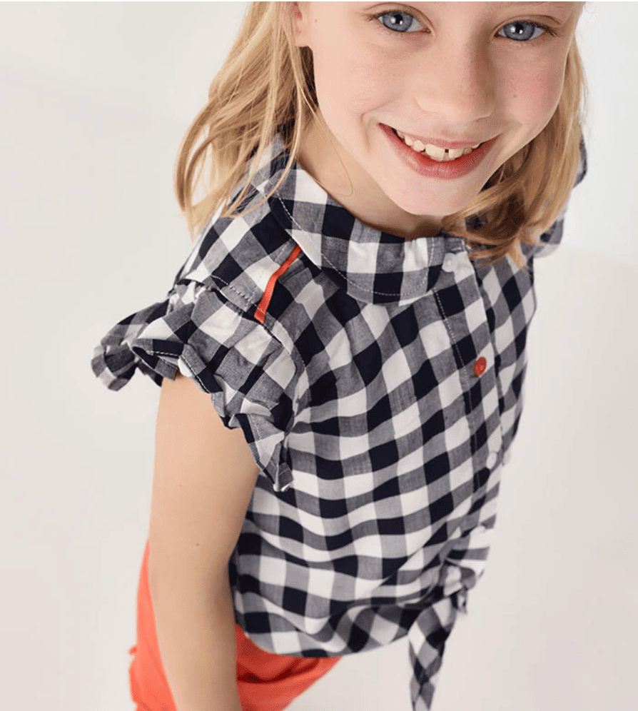 camisa vichí marino