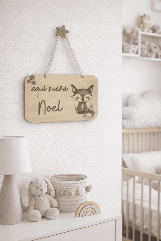 Plaquita "Aquí sueña..." zorrito